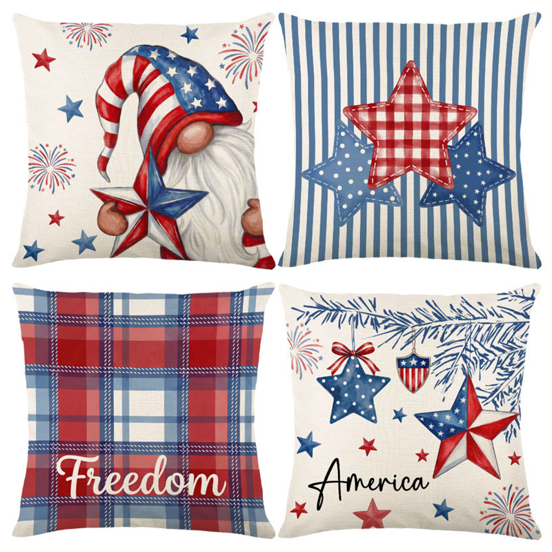 Customized Independence Day pillowcase wholesale for the 250th anniversary of the United States 2026 cross-border sofa cushion cover details Picture