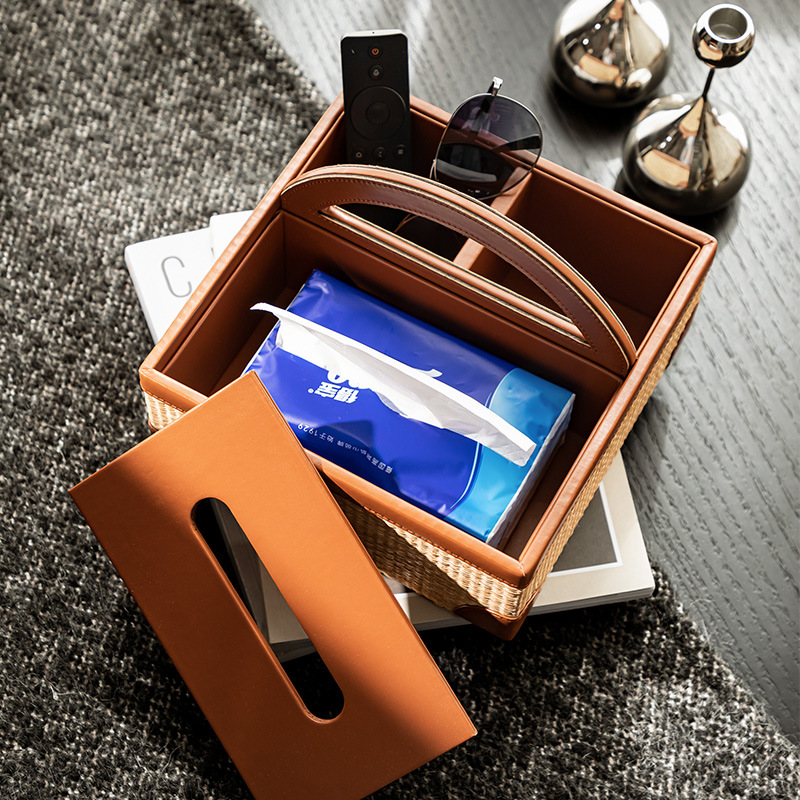 Multi-functional tissue box, high appearance level in the living room, light luxury home homestay, creative tissue storage box, remote control tissue box details Picture