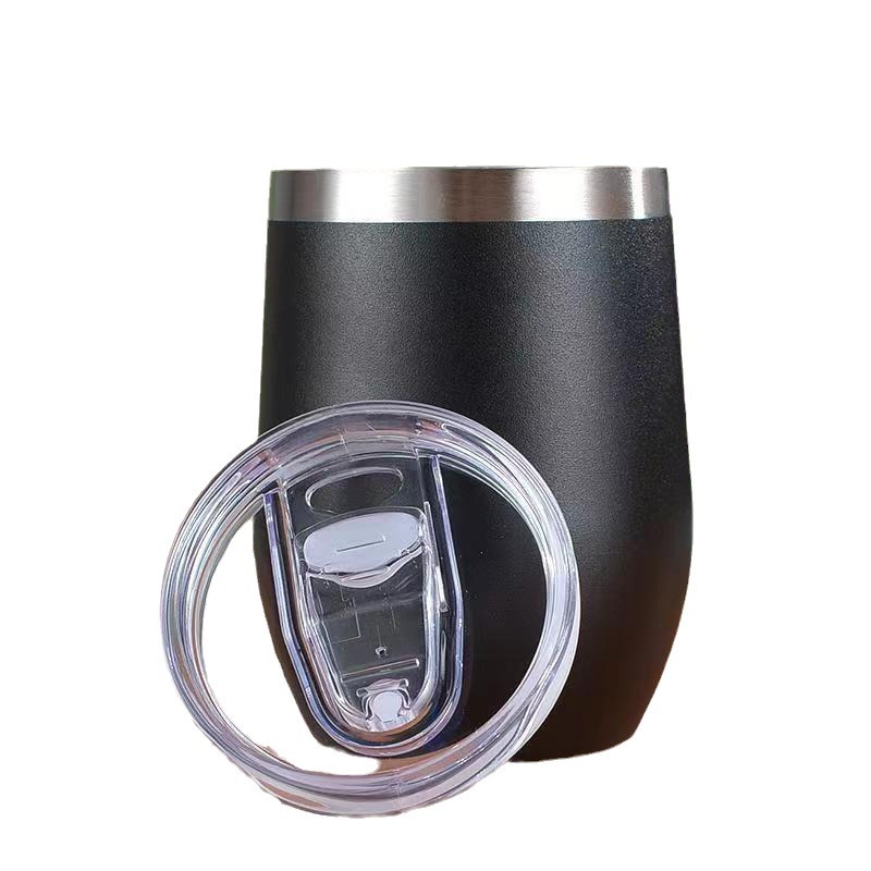 Cross-border foreign trade 12oz eggshell cup, 304 stainless steel water cup, double-layer vacuum insulated cup, U-shaped red wine and egg cup Item Picture