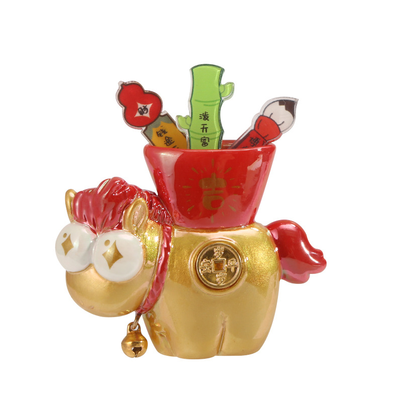 There will be fridge magnet blind boxes for the Year of the Horse mascot resin handicrafts and cartoon cute little horse fridge magnets available for wholesale soon Item Picture