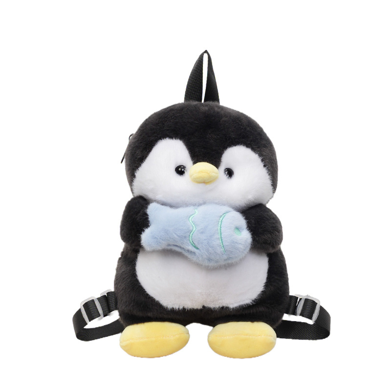 New super cute and adorable penguin doll plush backpack, new sweet and unique cartoon backpack for girls Item Picture