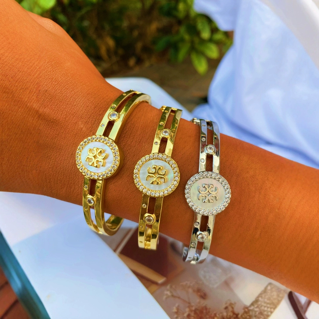 Wholesale factory direct sales of cross-border European and American fashion hot-selling copper-plated real gold rings, bracelets and accessories