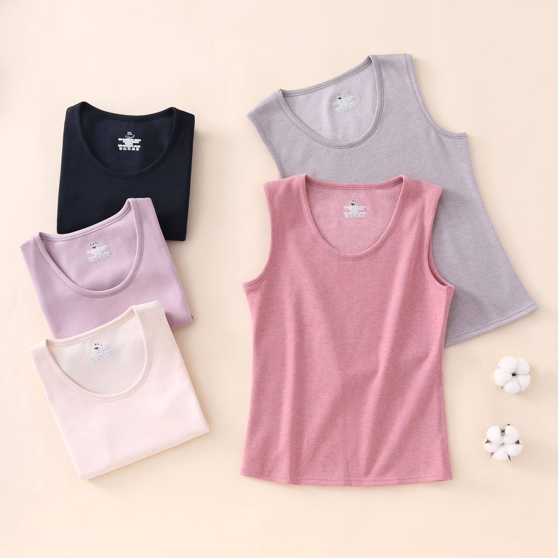 秋冬男女士亲肤绒舒适柔软保暖背心