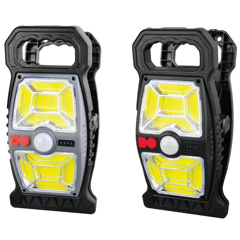 Tungsten filament /LED/COB outdoor multi-functional solar garden lamp, camping human body sensing ultra-bright waterproof clip lamp details Picture