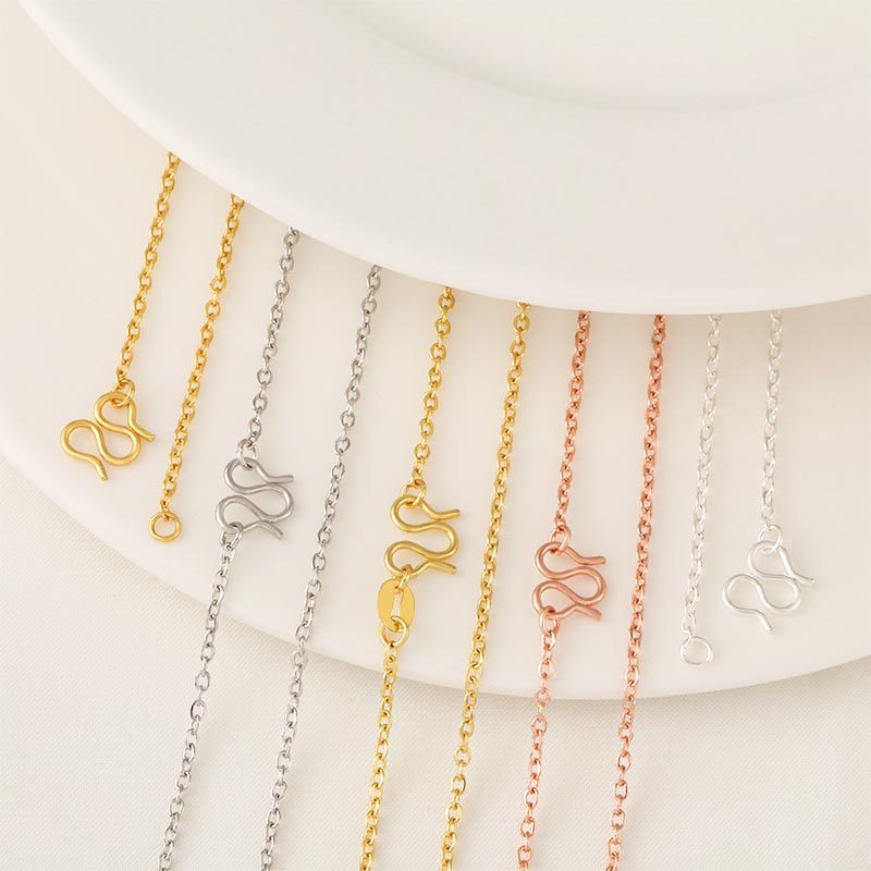 999-character printed titanium steel O-shaped necklace, bare chain, collarbone chain, plain chain, high-end diy accessory Application Scenario