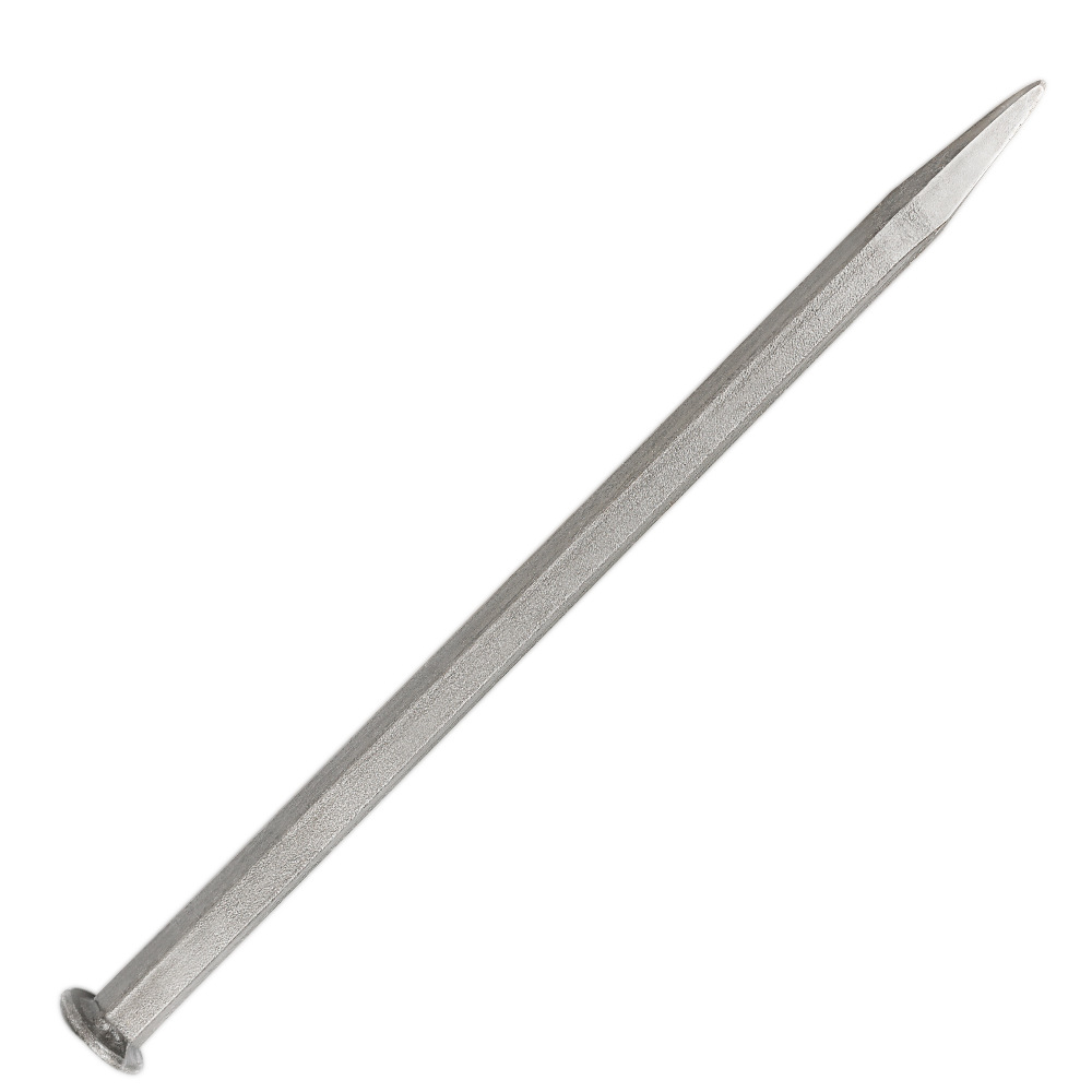 Wholesale from the source of large-head stone chisels, clear sand, original color, pier head, dome chisels, and various specifications of pointed and flat head stone chisels Item Picture