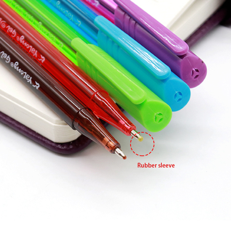 The Yalong Cross-border Classic multi-color Ballpoint pen with a cap strap and blue ink pen is suitable for schools and offices Application Scenario