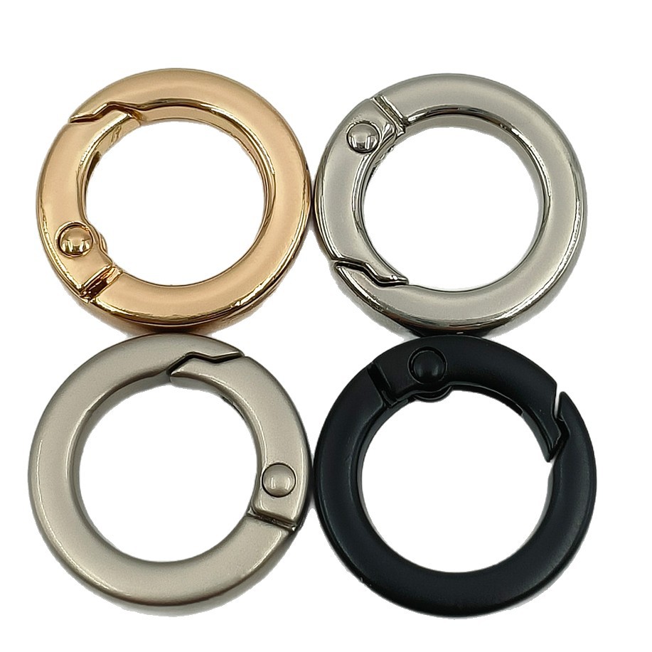 High-quality 4-point flat wire spring coil DIY bags, dolls, mobile phone lanyards, hardware key accessories, square opening buckles Item Picture
