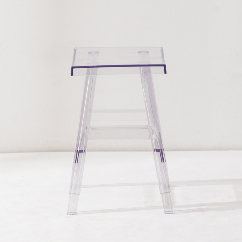 Nordic Star designer transparent backrest popular bar stool, front desk bar, coffee shop, milk tea shop high bar stool and chair Application Scenario