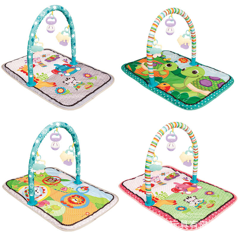 Cross-border baby fitness frame toys, crawling MATS, game blankets with bells, early education and intelligence toys for babies aged 0-3 details Picture