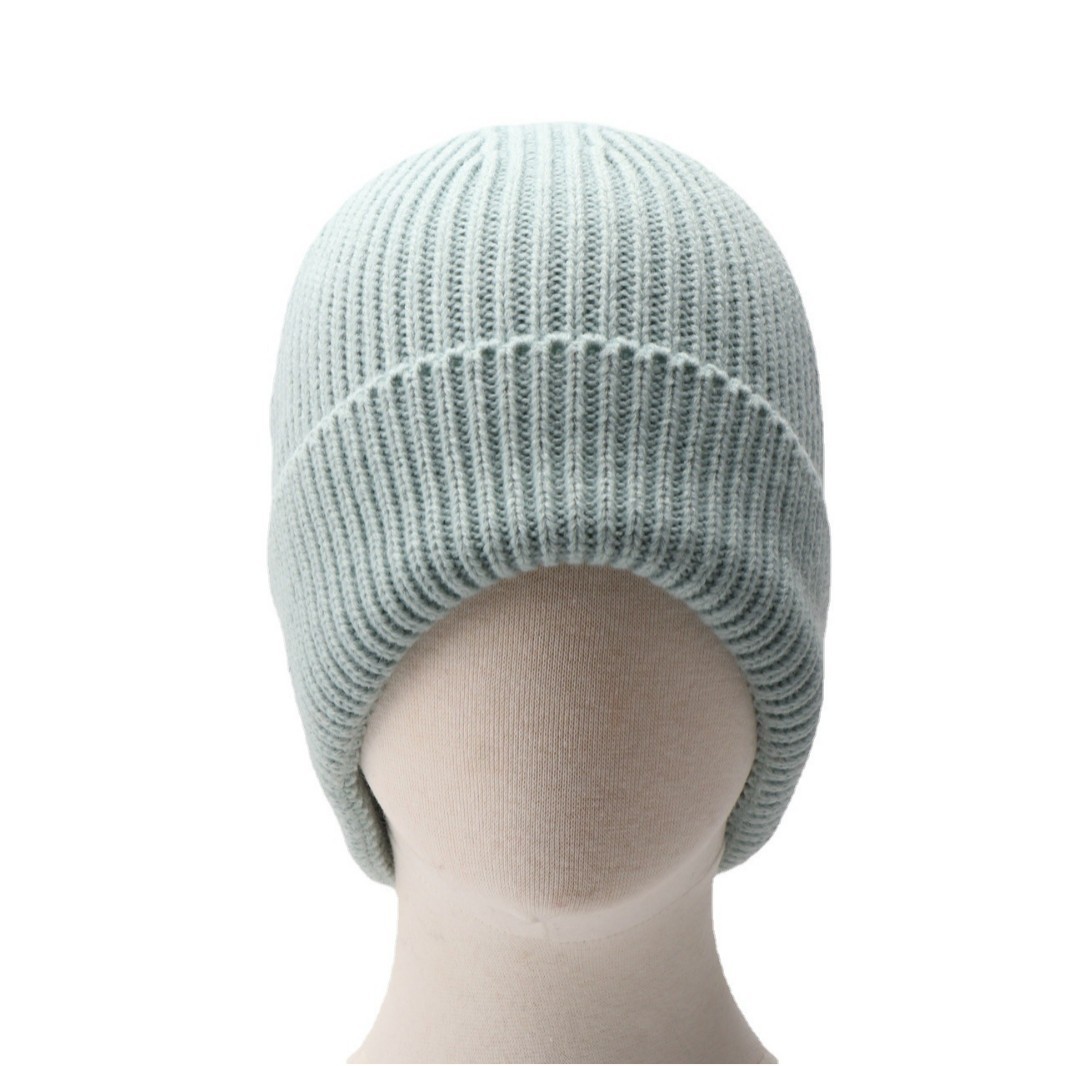 In-stock Japanese and Korean style outdoor fashionable knitted hats, acrylic imitation cashmere warm winter hats details Picture