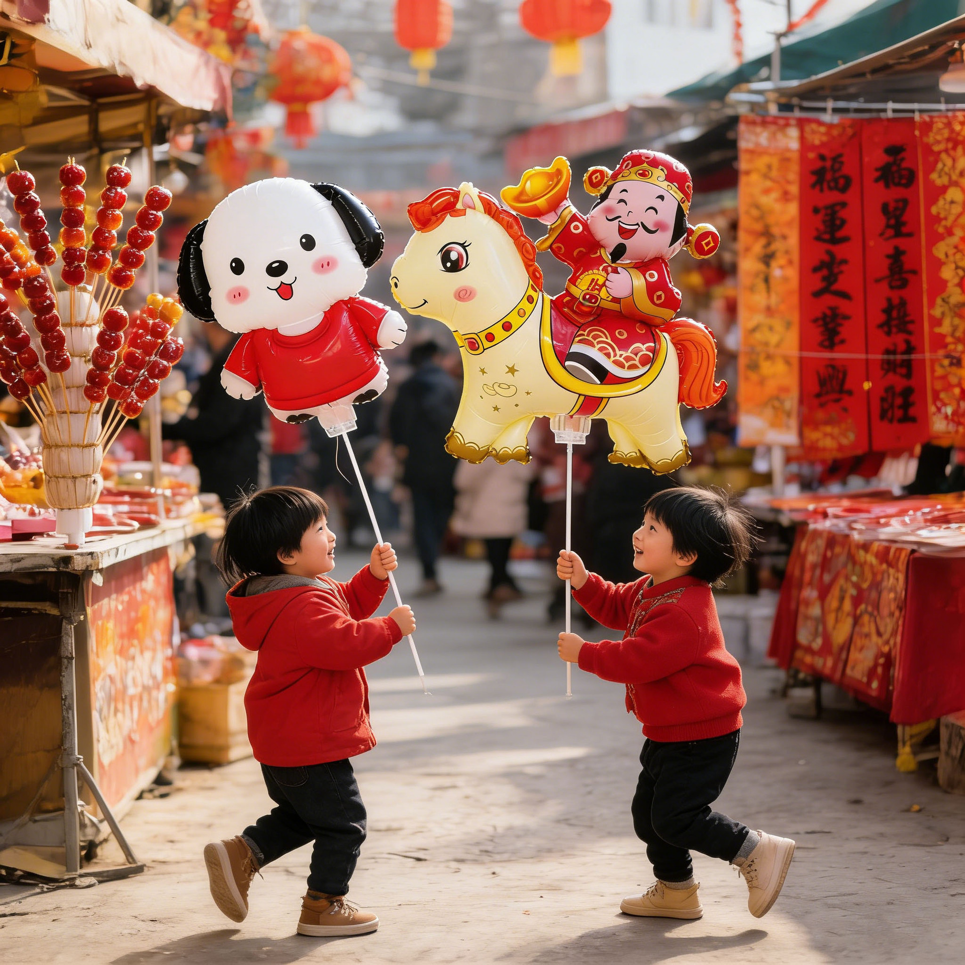 New Children's Day cartoon animal sandwich for the Year of the Horse, God of Wealth sandwich, balloon toys, wholesale balloons for street vending Specification image