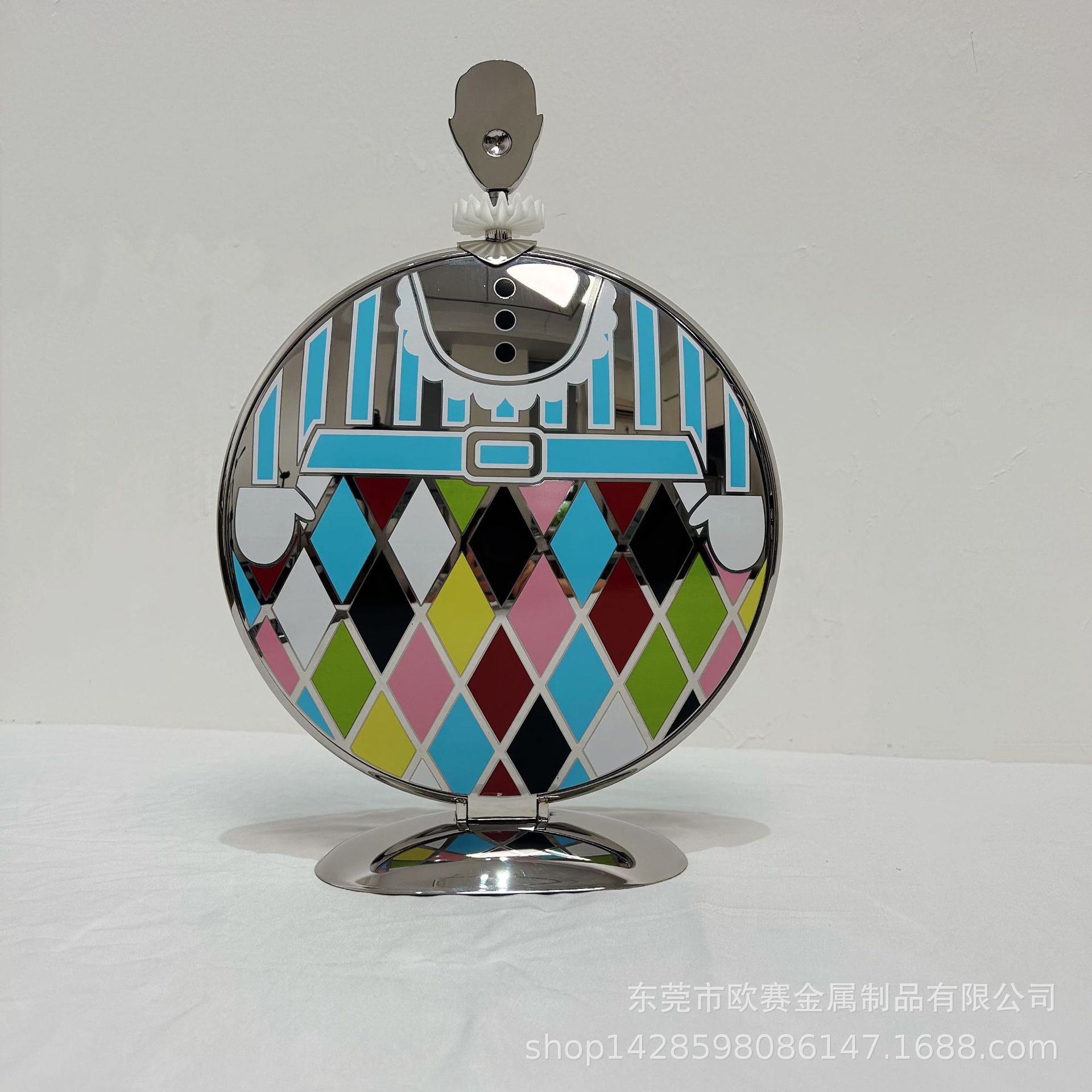 Round Fat Man Storage cake Stand, foldable creative light luxury dessert and pastry plate, exquisite decoration, gift, housewarming dining table details Picture