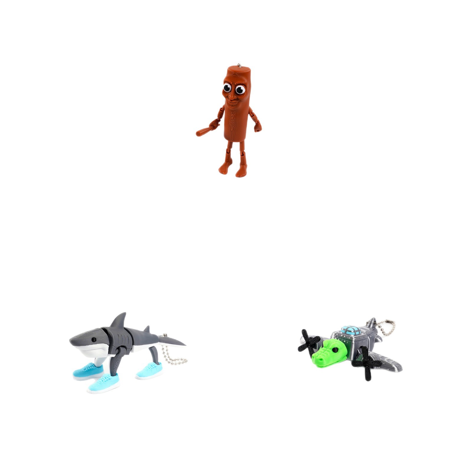 The 3D printed AI Shan Hai Jing bestseller tahlalerotralala figurine gift wearing shoes shark is selling well across cross-border markets Item Picture