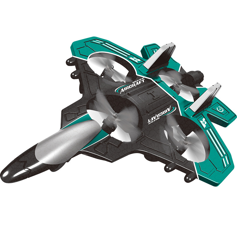 Cross-border foam aircraft, remote-controlled quadcopter fighter, intelligent altitude setting, anti-drop, aerial stunts, flipping children's toys Item Picture