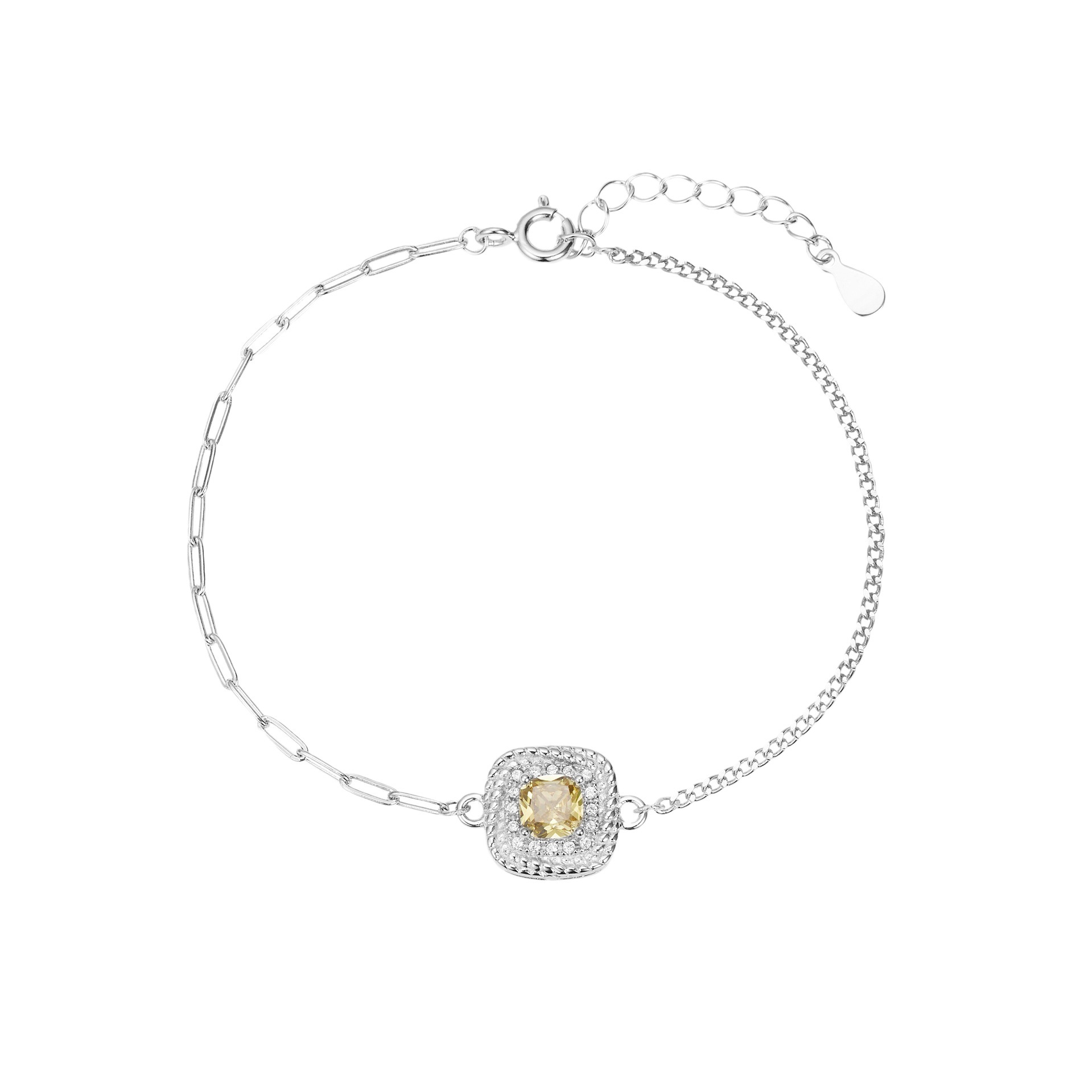 Small cube sugar bracelet with micro-inlay, niche, light luxury and high-end style, all-in-one jewelry, live-streaming supply manufacturer wholesale Item Picture