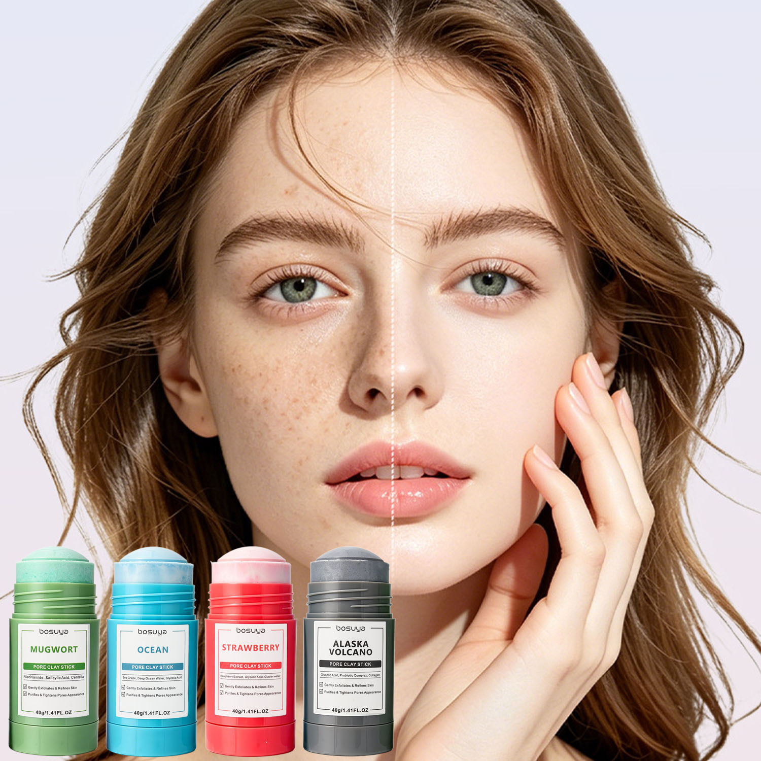 【 Cross-border Exclusive 】 Bosuya Pore-Cleansing Mud Mask Stick Firming, Deep Cleansing and Pore-shrinking Gentle Mask 【 Cross-border Exclusive 】 Bosuya Pore-Cleansing Mud Mask Stick Firming, Deep Cleansing and Pore-shrinking Gentle Mask