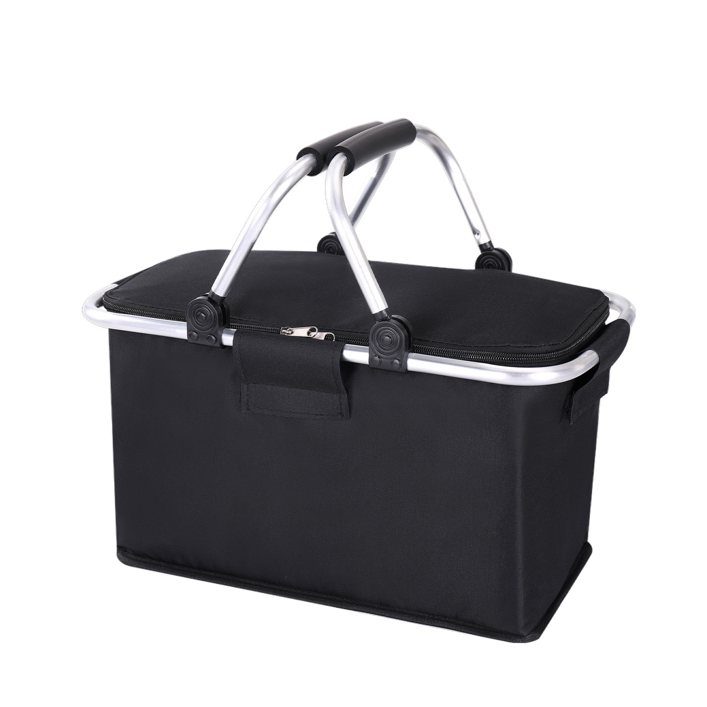 Cross-border best-selling outdoor picnic basket, large-capacity insulated basket, Oxford cloth folding picnic bag, hand-held insulated ice pack