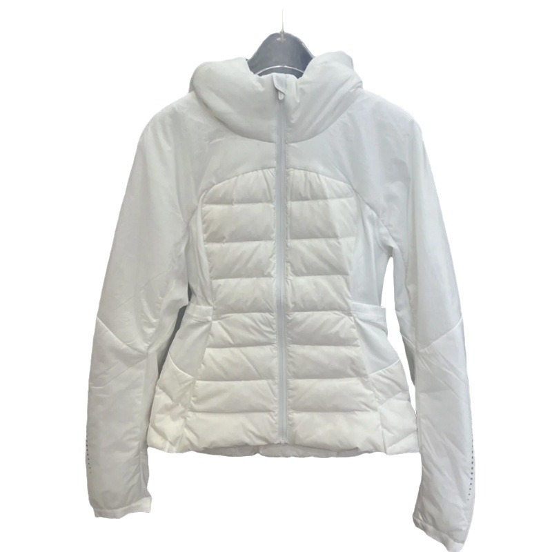 Winter down jacket, form-fitting hooded, running, outdoor warmth, winter sports, yoga wear, coat jacket for women Item Picture