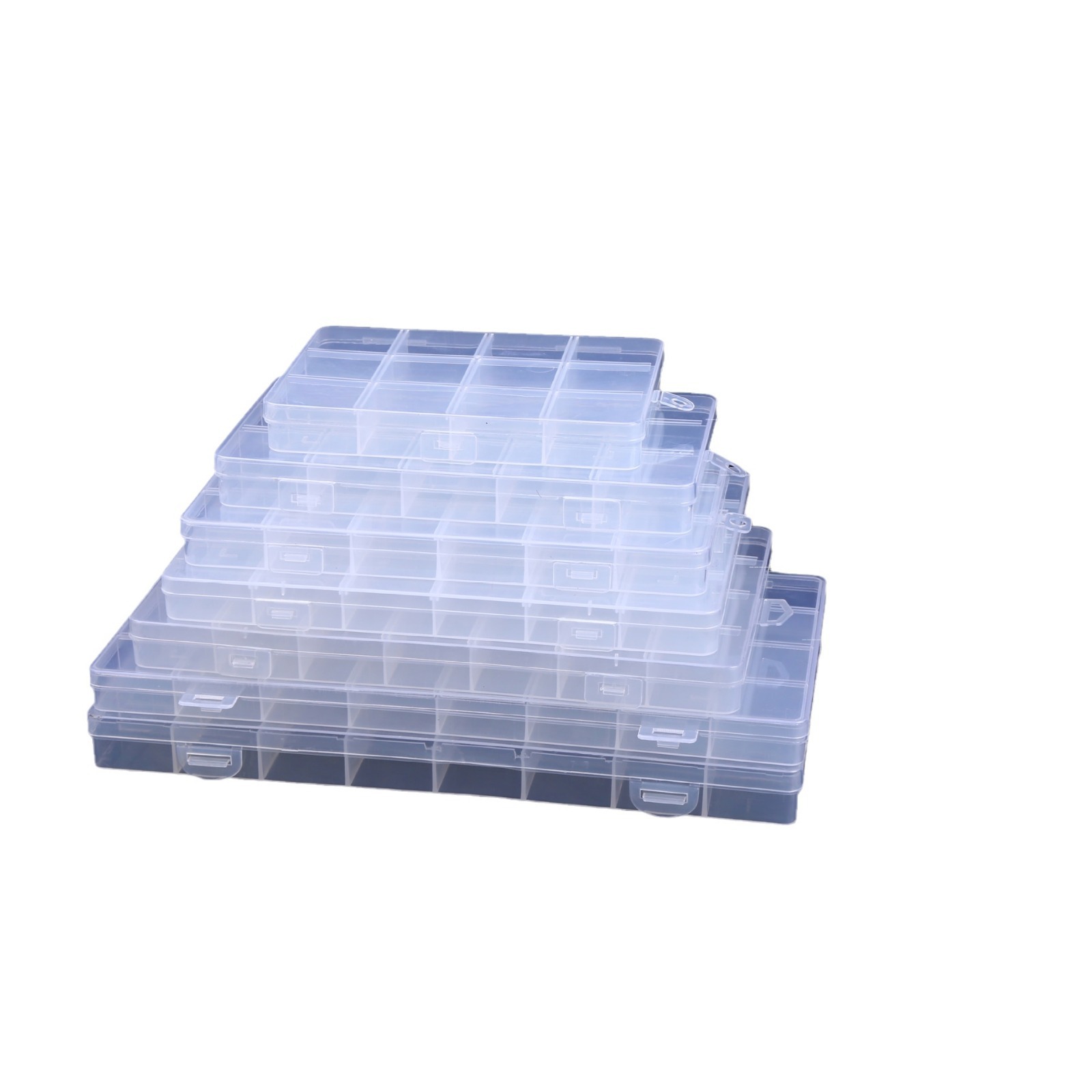 12格15格18格24格32格36格28格收纳盒透明pp塑料盒串珠diy饰品盒白底实物图