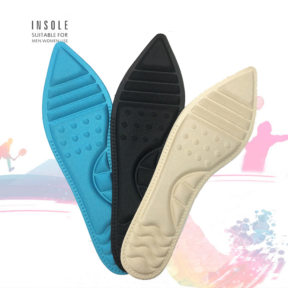 4D尖头高跟鞋鞋垫薄女透气吸汗按摩软减震减痛防磨海绵