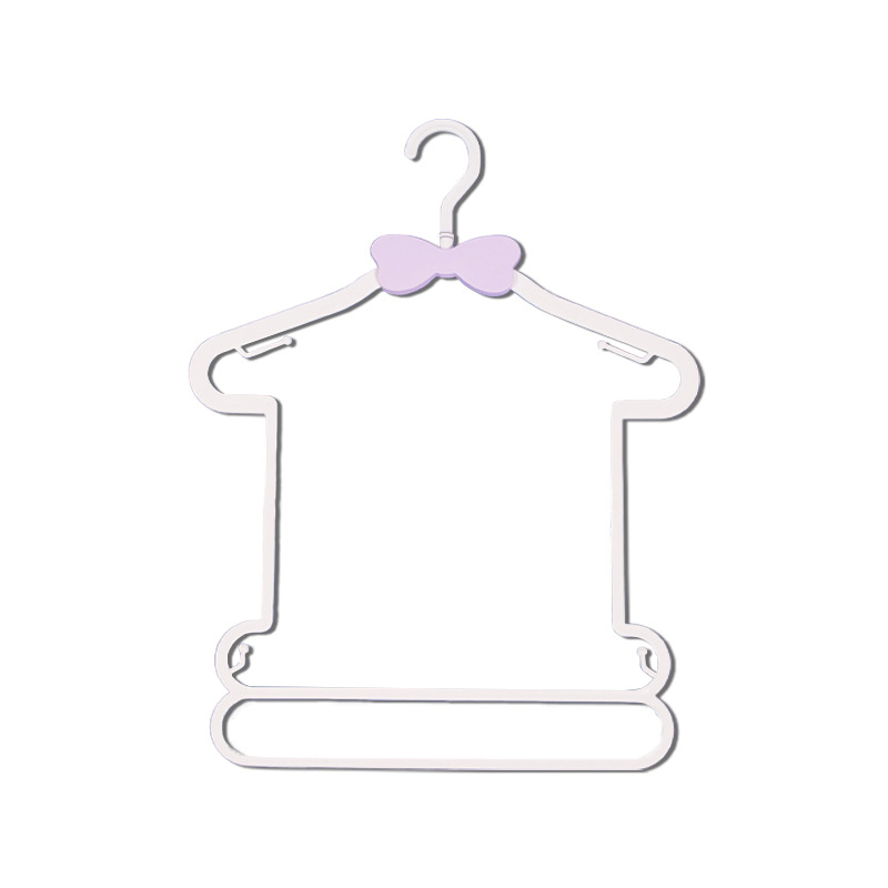 Children's plastic one-piece baby hanger set, mother and baby store butterfly colorful baby clothes hanging and drying Item Picture
