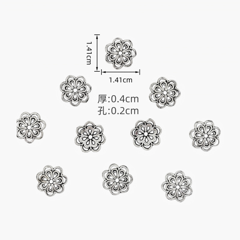 Varios estilos varios patrones septos vintage portabeles aleación tallado piezas sueltas pulsera estilo antiguo auriculares DIY hecho a mano accesorios Specification image