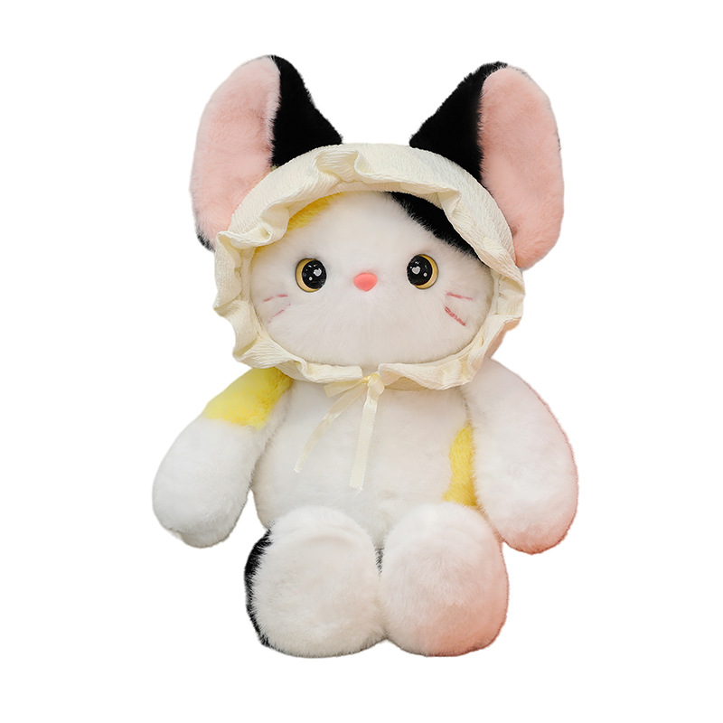 Wholesale of new baby caps, teddy bear plush toys, children's sleeping comfort cat cushions, girl rabbit dolls Item Picture