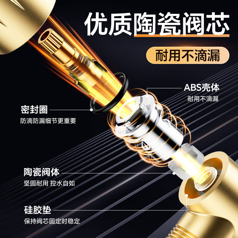 全铜卫浴角阀三角阀冷热水通用阀门开关4分水阀三角阀分水器加厚细节图