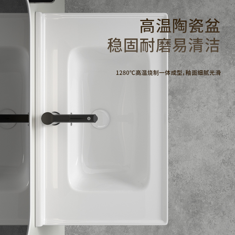 陶瓷一体盆中边盆卫生间浴室柜台盆多规格台上盆洗手盆厂家直销产品图