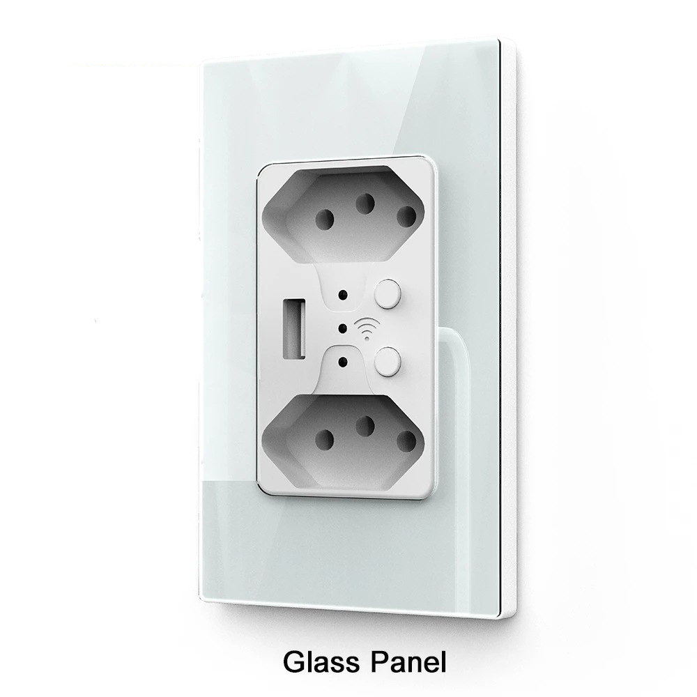 Wifi ذكية Tuya Base Tuya Base، وهي لوحة زجاجية لمقابس USB الحوائط متوافقة مع الأسر Google Bele Specification image