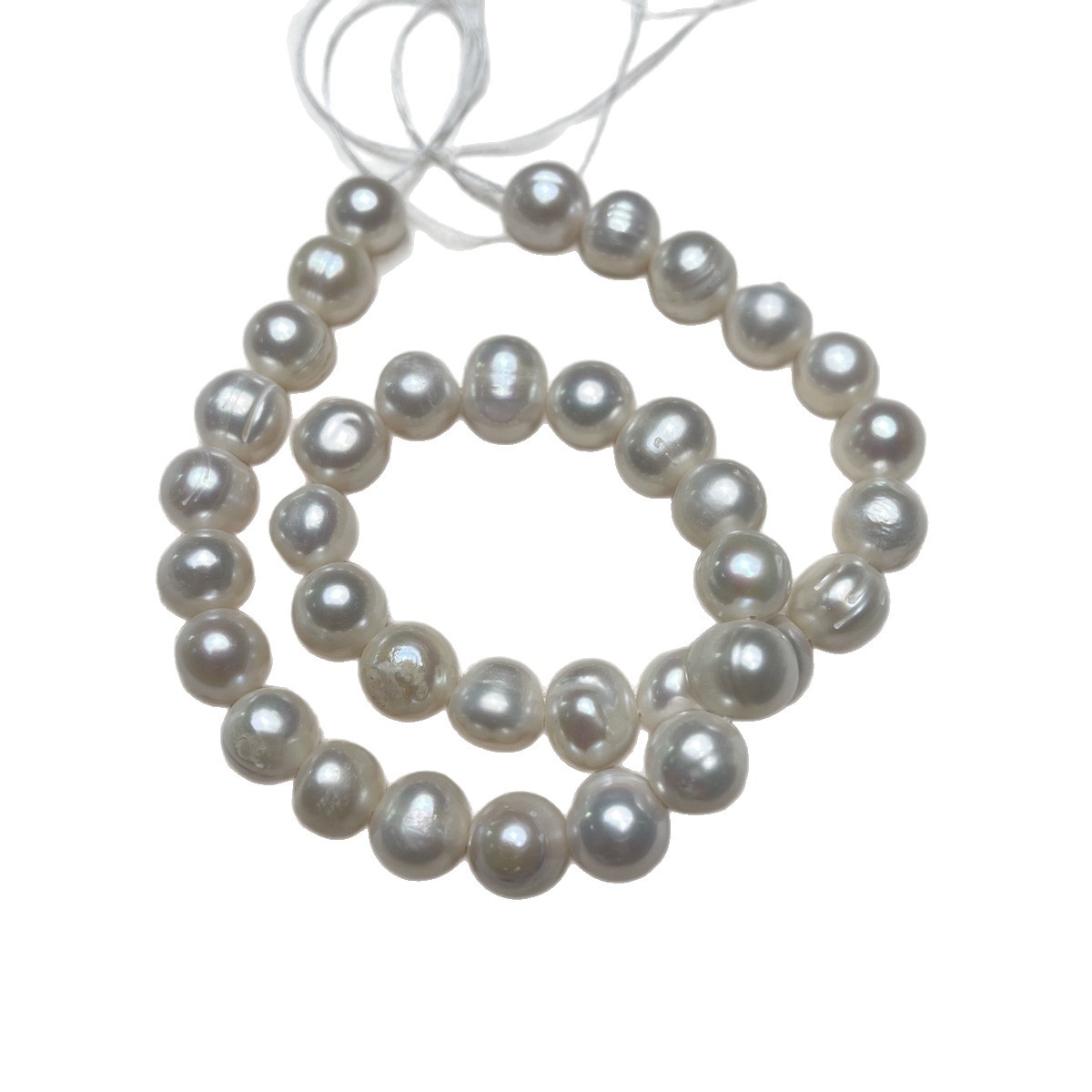 Natural freshwater pearl loose beads 10-11mm potato-shaped straight hole beaded necklace DIY jewelry accessories batch Item Picture