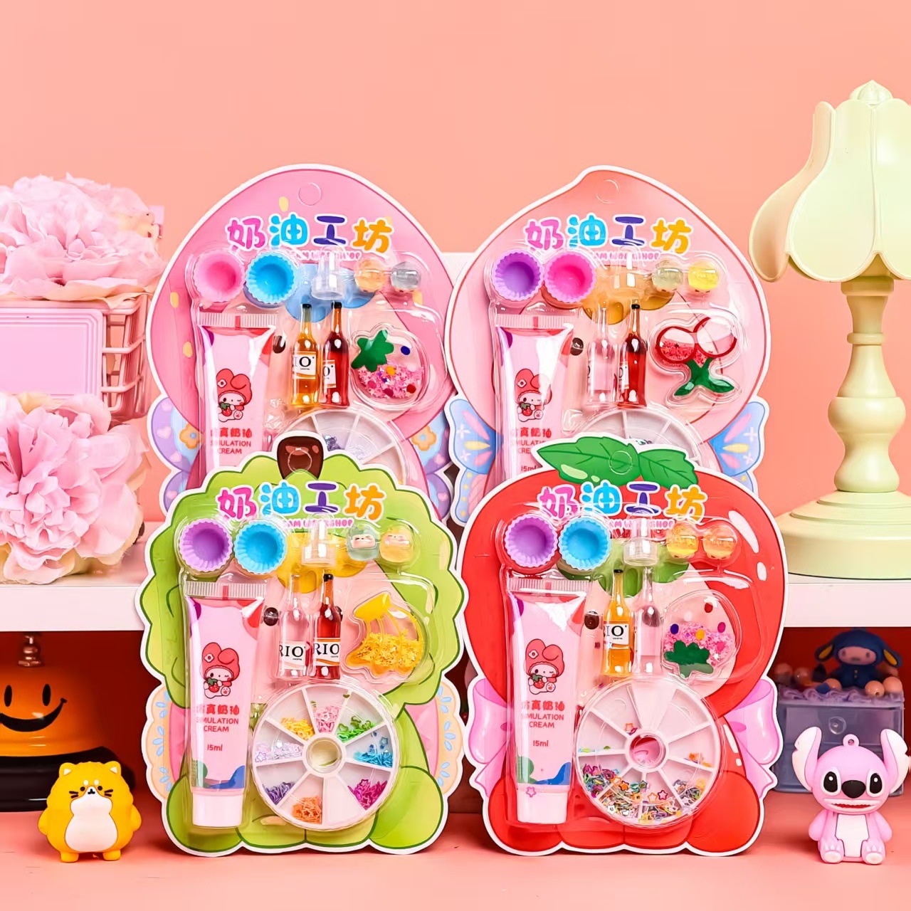 Moon Rabbit Cream Glue Gift Box Set for Children's creative DIY making of simulated milk tea, ice cream and cream cake details Picture