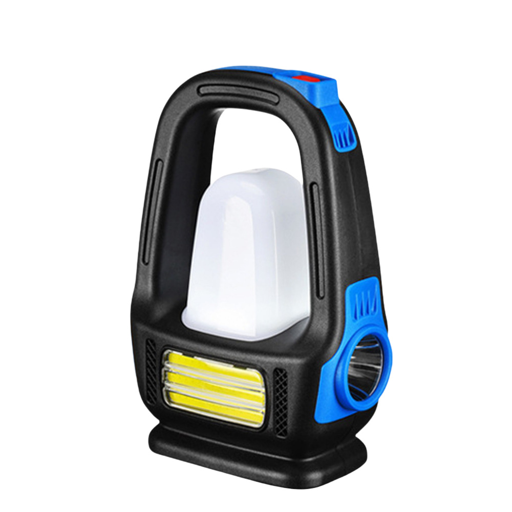 New cross-border outdoor emergency camping lamp, solar-powered hand-held lamp, multi-functional portable flashlight