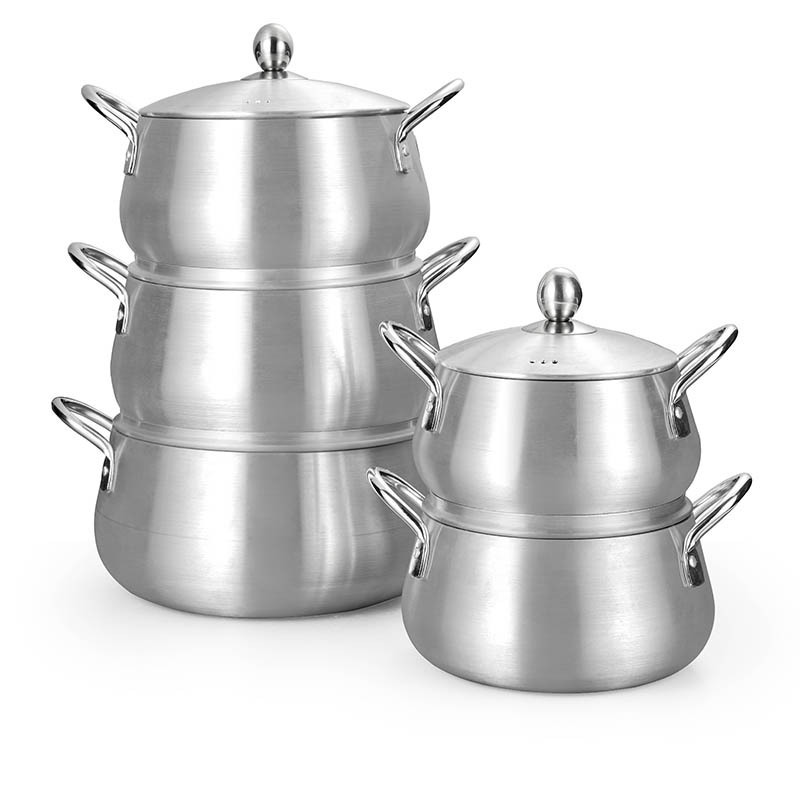 Cross-border bestseller aluminum pot 16-28cm thin and matte aluminum soup pot, commercial hotel cookware, aluminum pot set pot Application Scenario