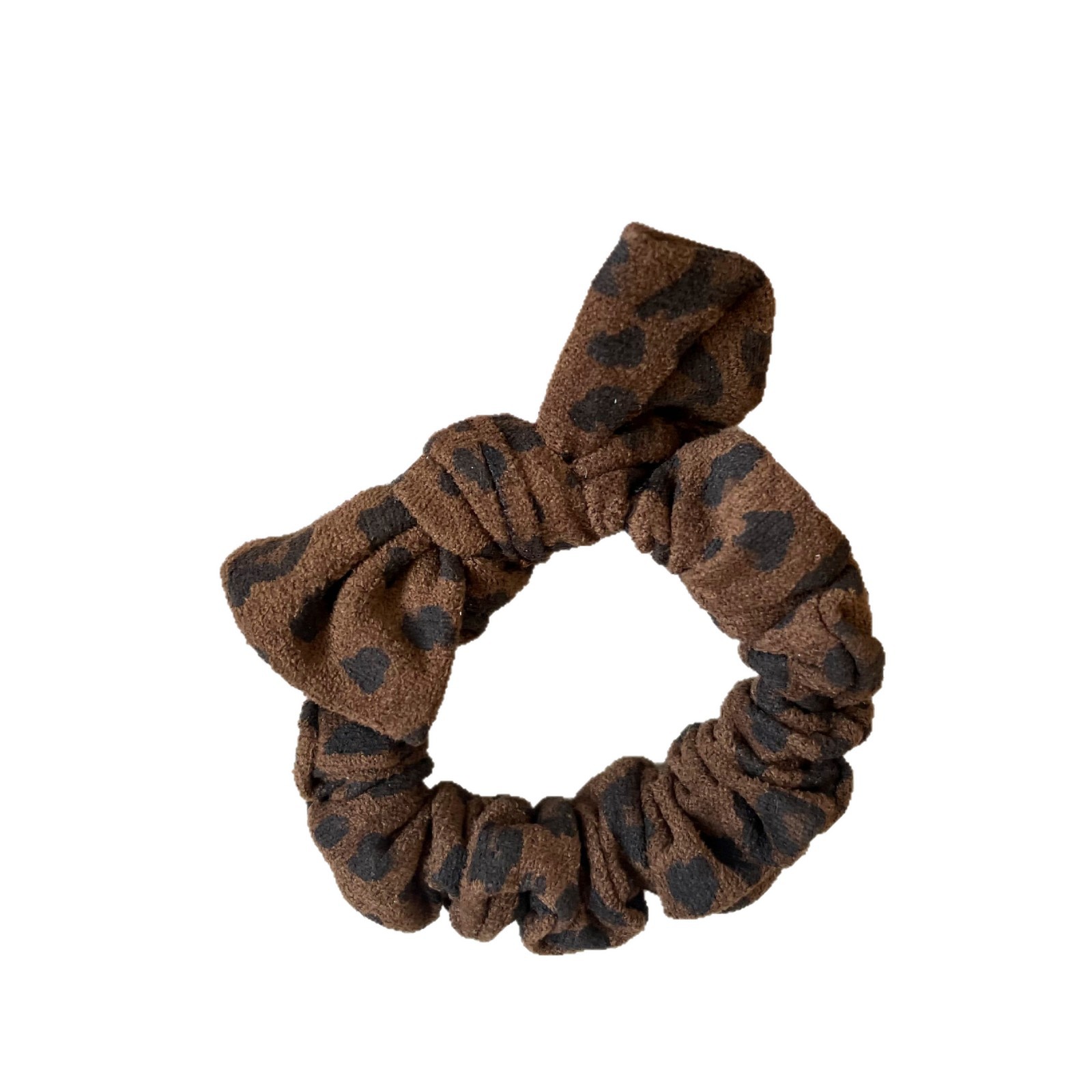 A new style of Korean-style retro leopard print small intestine hair band with a high-end, fashionable and stylish ponytail leather band hair accessory Item Picture