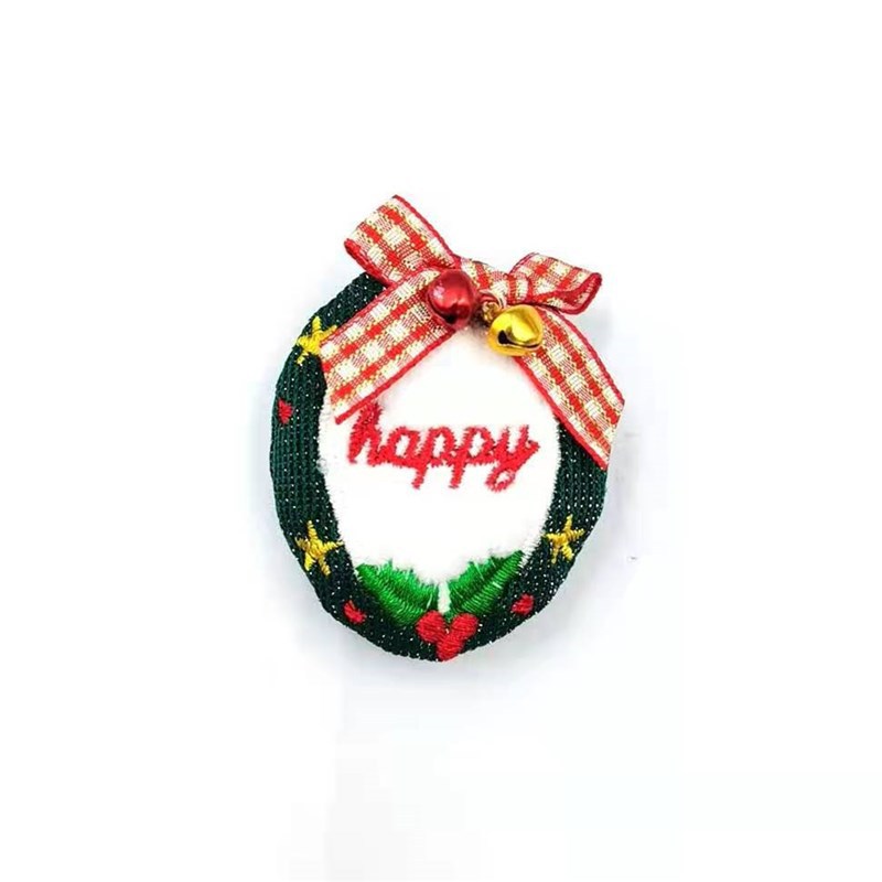 2020新款圣诞毛绒公仔配件  胸针 包包手机壳鞋袜配饰辅料白底实物图