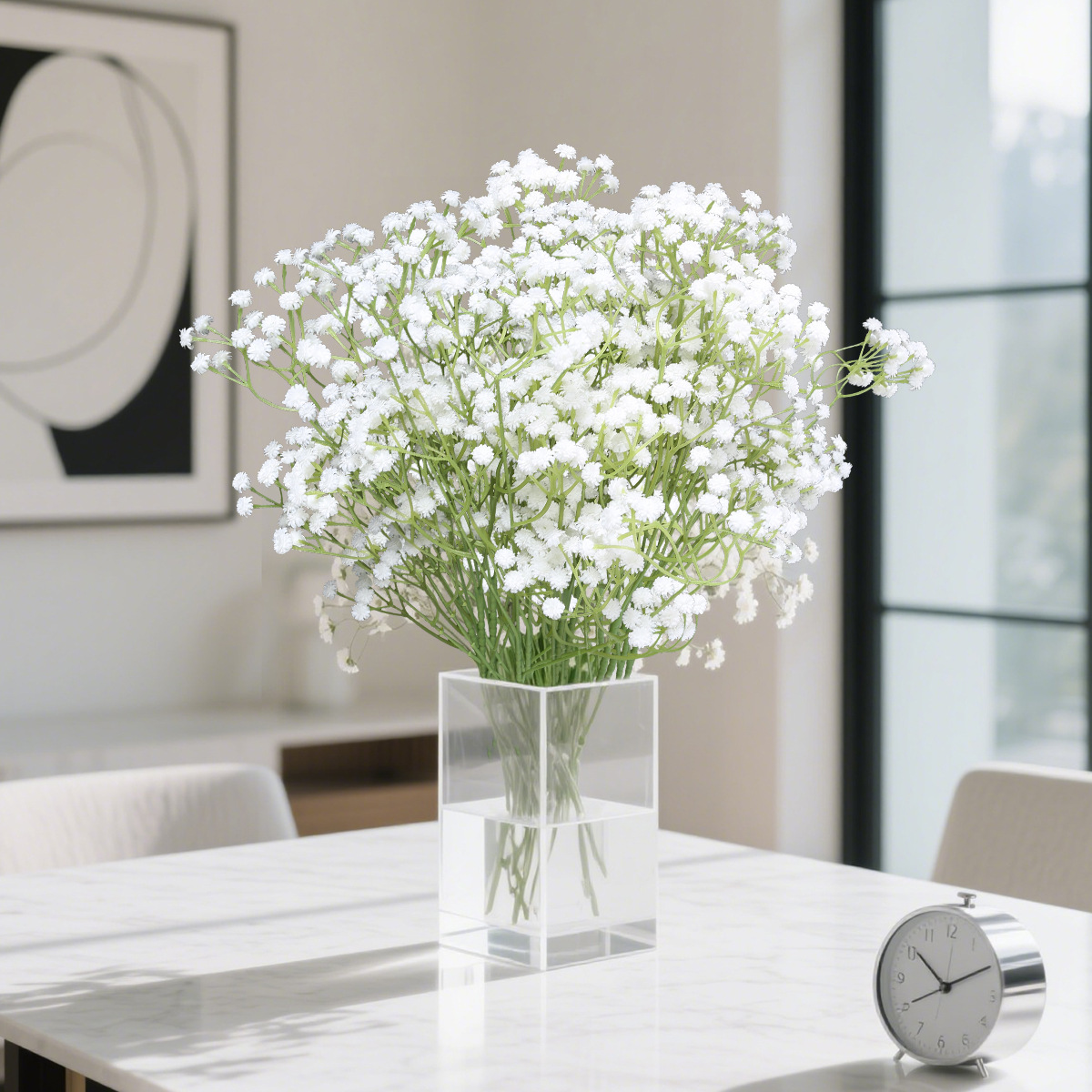 Artificial baby's breath soft rubber artificial flower wedding decoration, hand-held plastic baby's breath artificial flower wholesale