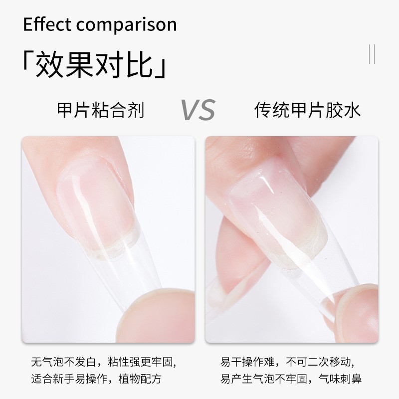 Cross-border bestseller: UV solid nail extension glue without backing paper, quick nail film extension glue, functional glue, crystal glue, exclusively available Application Scenario