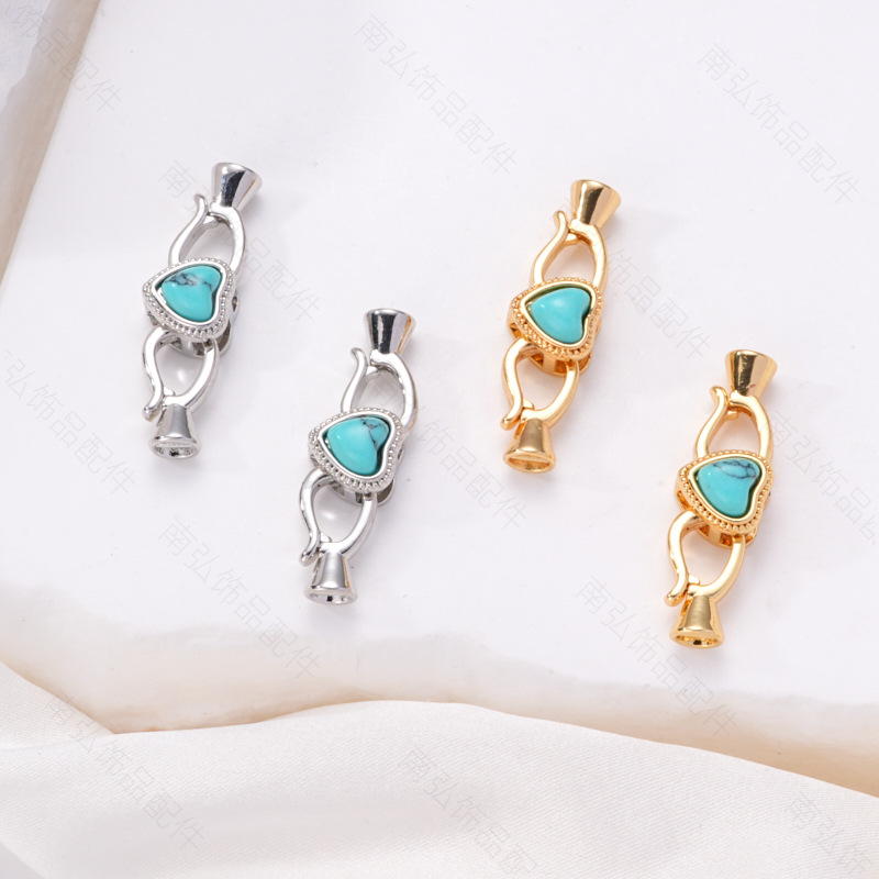 Xiaomi pearl, pearl necklace, clasp, stone connection, end clasp, mother-and-child clasp, sweater chain buckle, diy jewelry, copper accessories Specification image