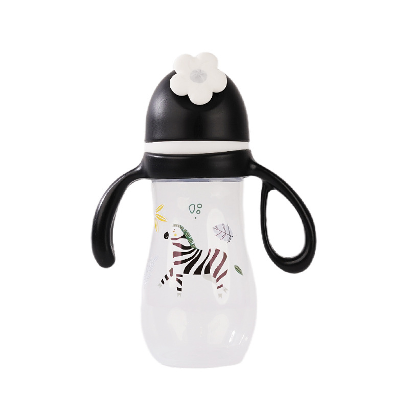 Infant PP baby bottle, anti-drop and anti-swelling, wide-mouth imitation breast milk with handle, direct supply from the manufacturer Item Picture