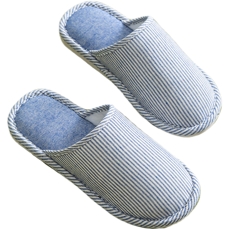 Spring and autumn cotton slippers, four seasons and winter women's indoor cotton and linen anti-slip linen home couple wholesale cotton slippers Item Picture