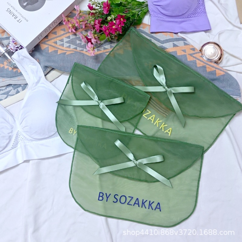 【可定制】睡衣披肩丝巾加密无根纱纱袋新中式旗袍美体衣欧根纱袋