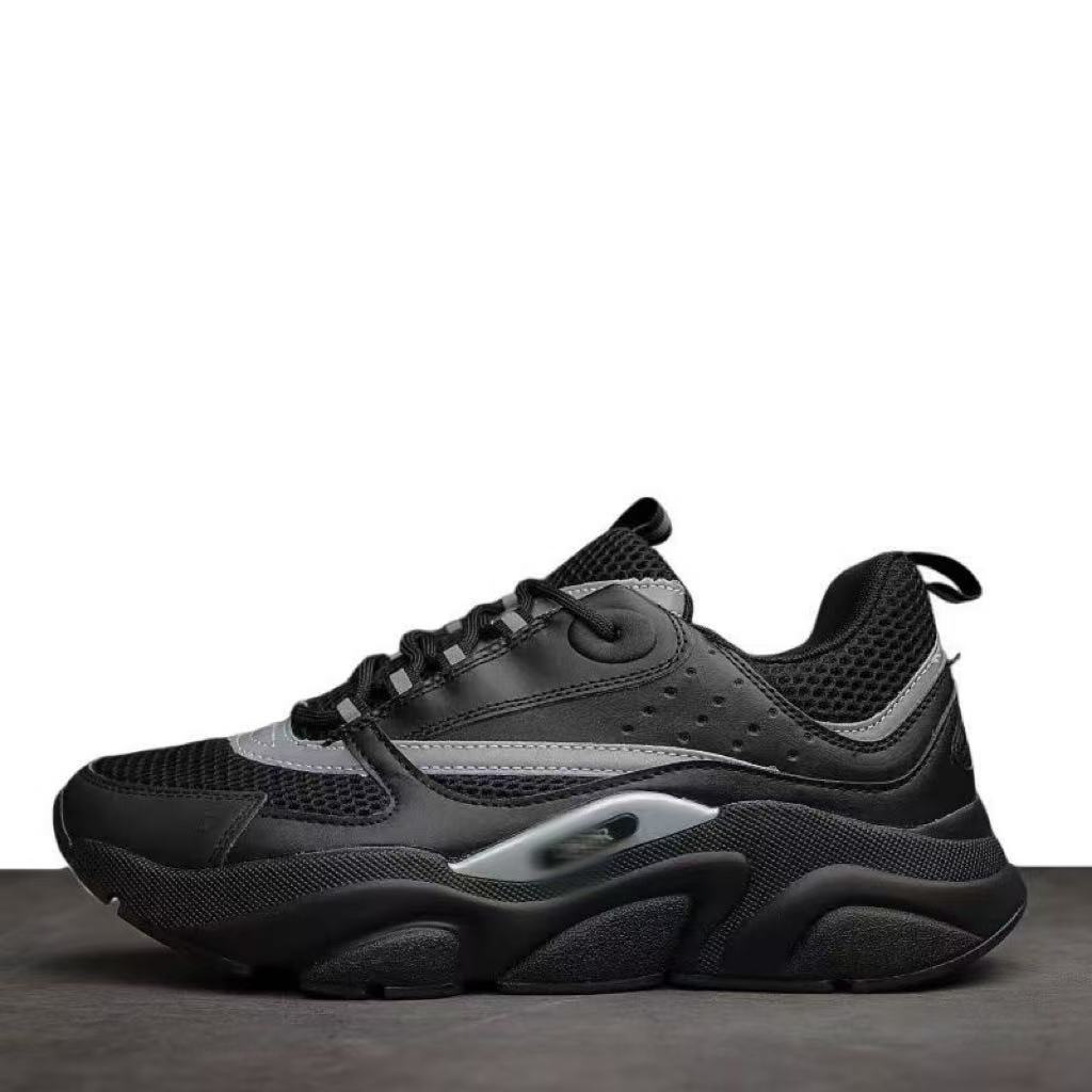 2026 Men's sports shoes, jogging fashion casual shoes, mesh breathable and comfortable, thick-soled color-blocked dad shoes, men's shoes details Picture