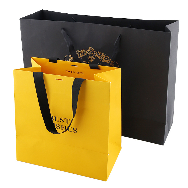 Bolsas de papel bolsas de transporte personalizadas diseño libre log engrosado bolsas de regalo bolsas de ropa tarjetas blancas bolsas de embalaje de papel personalizado Item Picture