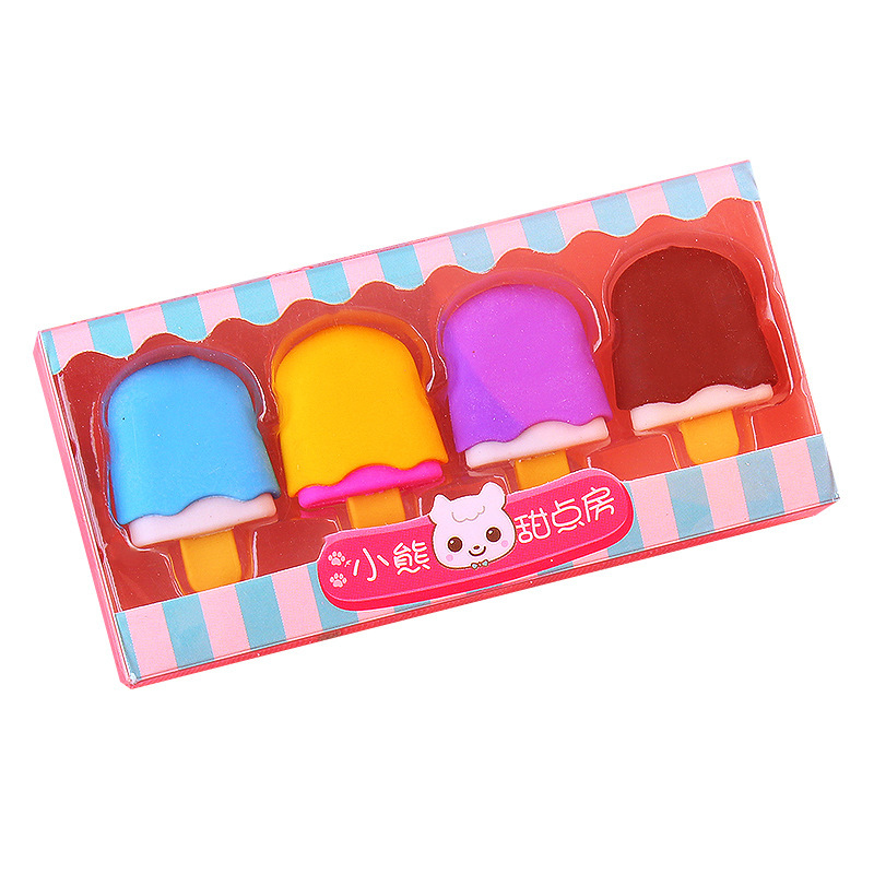 Candy-colored eraser pencil eraser, dessert simulation eraser, three-dimensional detachable assembly, cute box eraser wholesale Item Picture