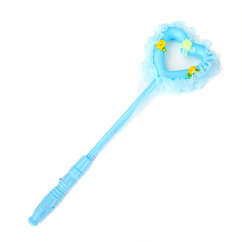 Heart-shaped glowing fairy wand, lace heart-shaped flashing stick, heart-shaped magic lollipop, children's glowing toy Item Picture
