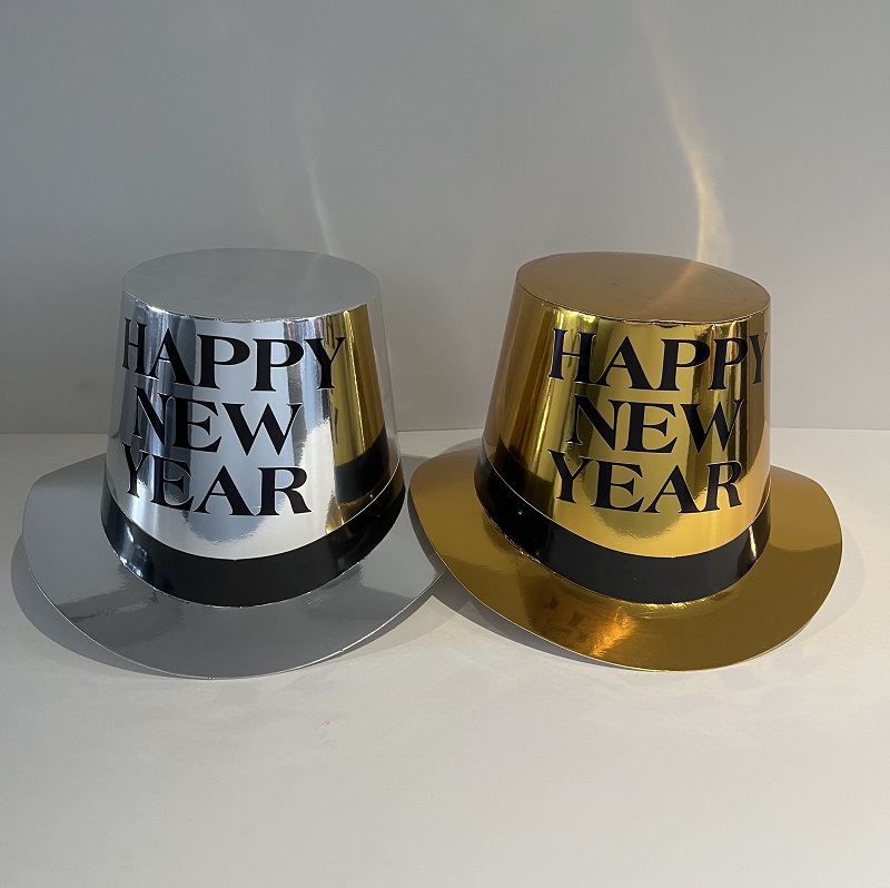 Cross-border Lincoln European and American party black top hat paper hat New Year Golden Party festival top hat manufacturer wholesale