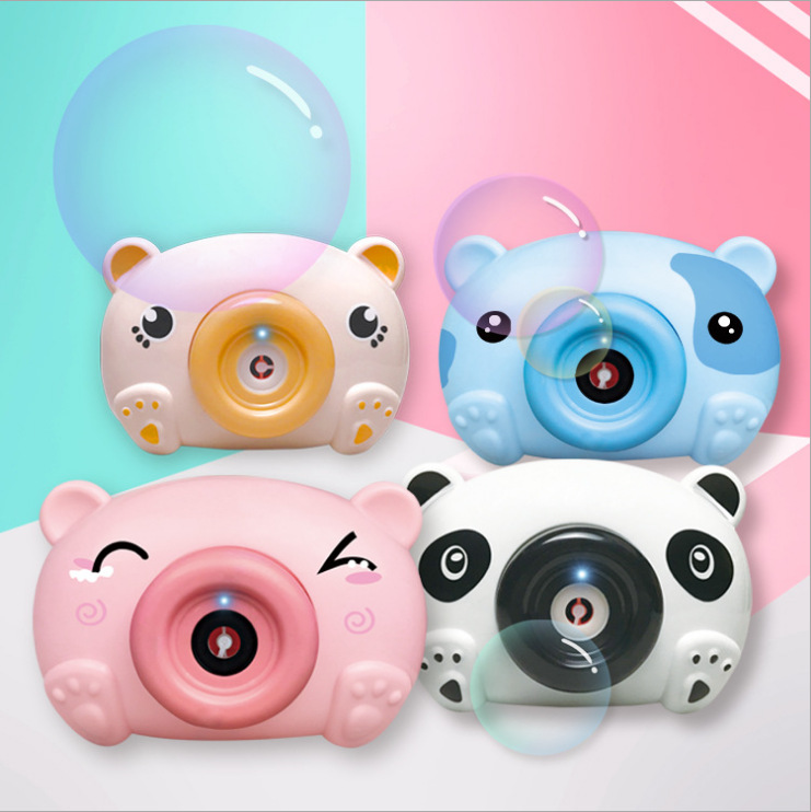 电动小猪泡泡机玩具抖音同款网红专利儿童卡通全自动吹泡泡相机