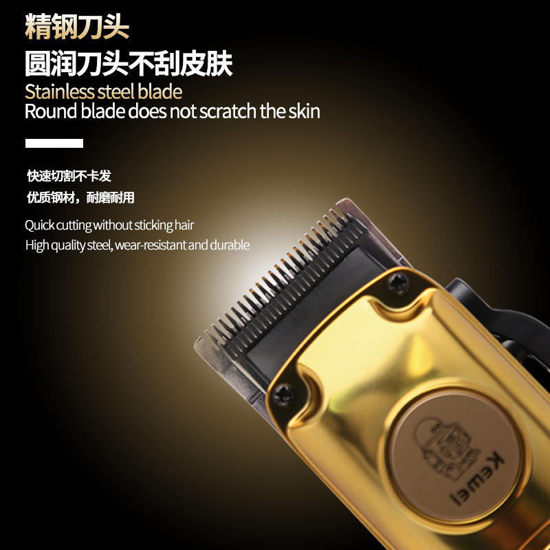 New cross-border electric hair clipper for hair salon, professional oil hair shaving, power generation clipper, USB rechargeable engraving clipper details Picture